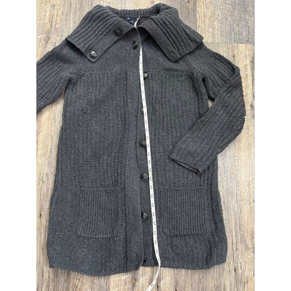 GAP Gray Knit Button-Up Cardigan Sweater Size Small - Picture 2 of 6